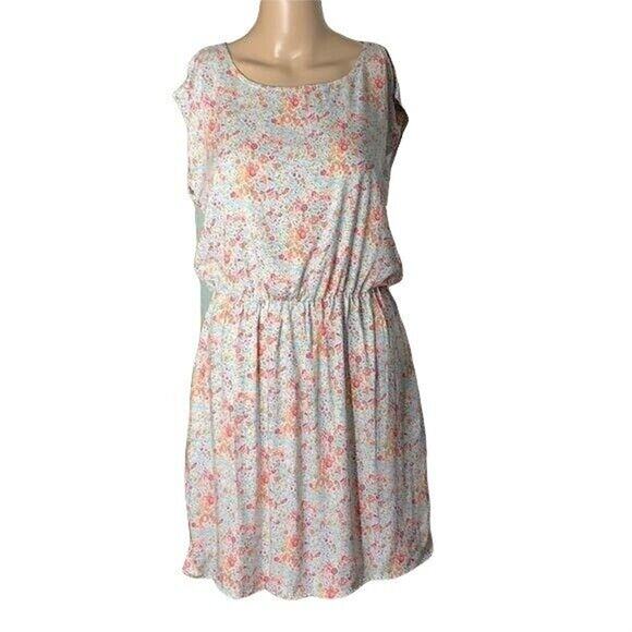Velucci Dresses & Skirts - Velucci Womens Blouson Sundress Summer Sleeveless Floral Pink Short Small